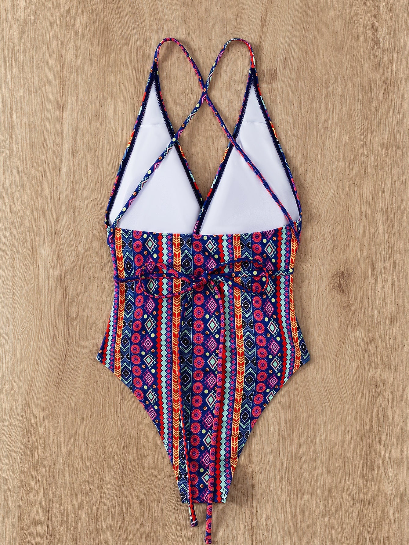 Bohemian Swimsuit Deep V Plunge Strap Sexy Backless Swimsuit Women Bella Mia