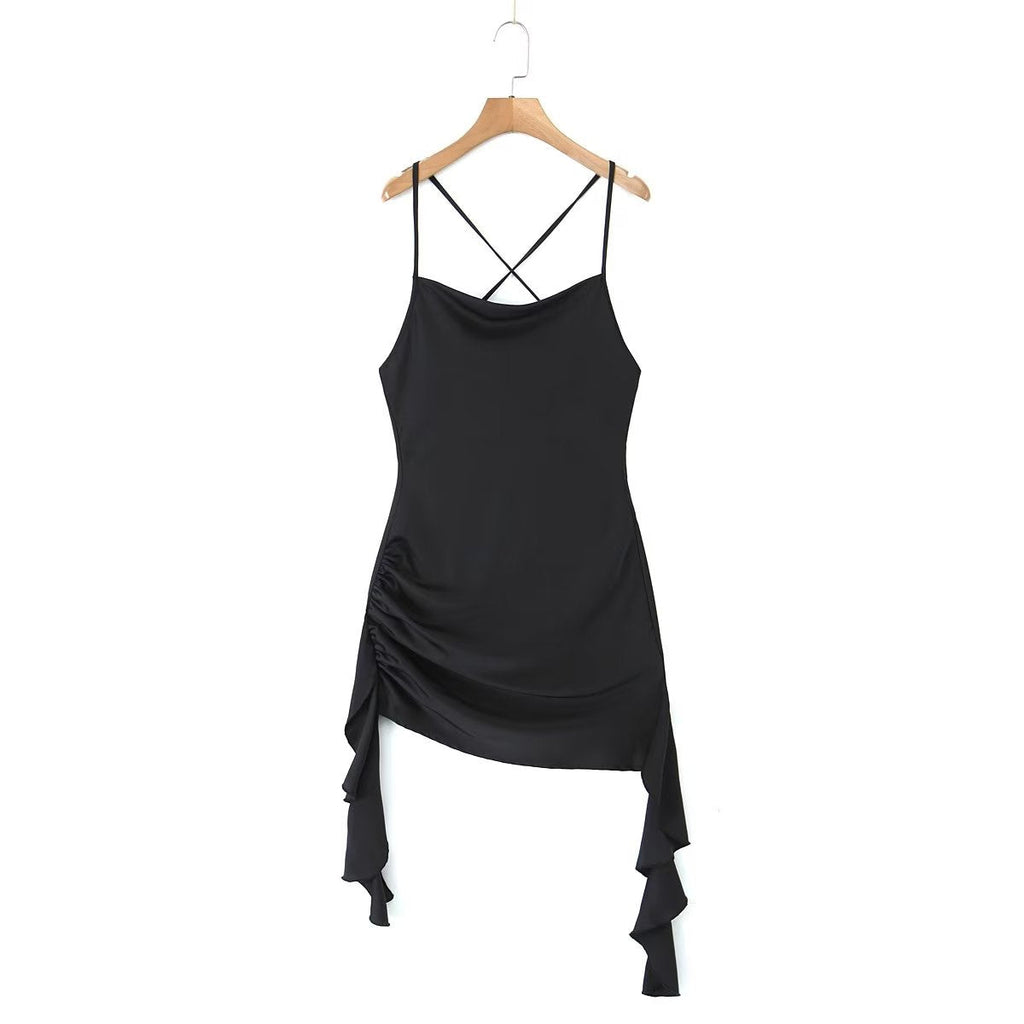Spring Sexy Sexy Backless V neck Three Dimensional Floral Ribbon Slim Fit Sexy Dress Bella Mia
