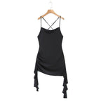 Spring Sexy Sexy Backless V neck Three Dimensional Floral Ribbon Slim Fit Sexy Dress Bella Mia