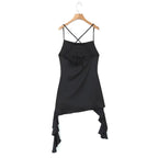 Spring Sexy Sexy Backless V neck Three Dimensional Floral Ribbon Slim Fit Sexy Dress Bella Mia