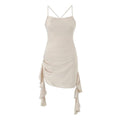 Spring Sexy Sexy Backless V neck Three Dimensional Floral Ribbon Slim Fit Sexy Dress Bella Mia