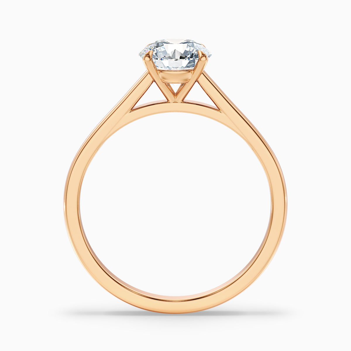 Nia 2.5 Carat Round Cut Solitaire Moissanite Engagement Ring in 10k White Gold