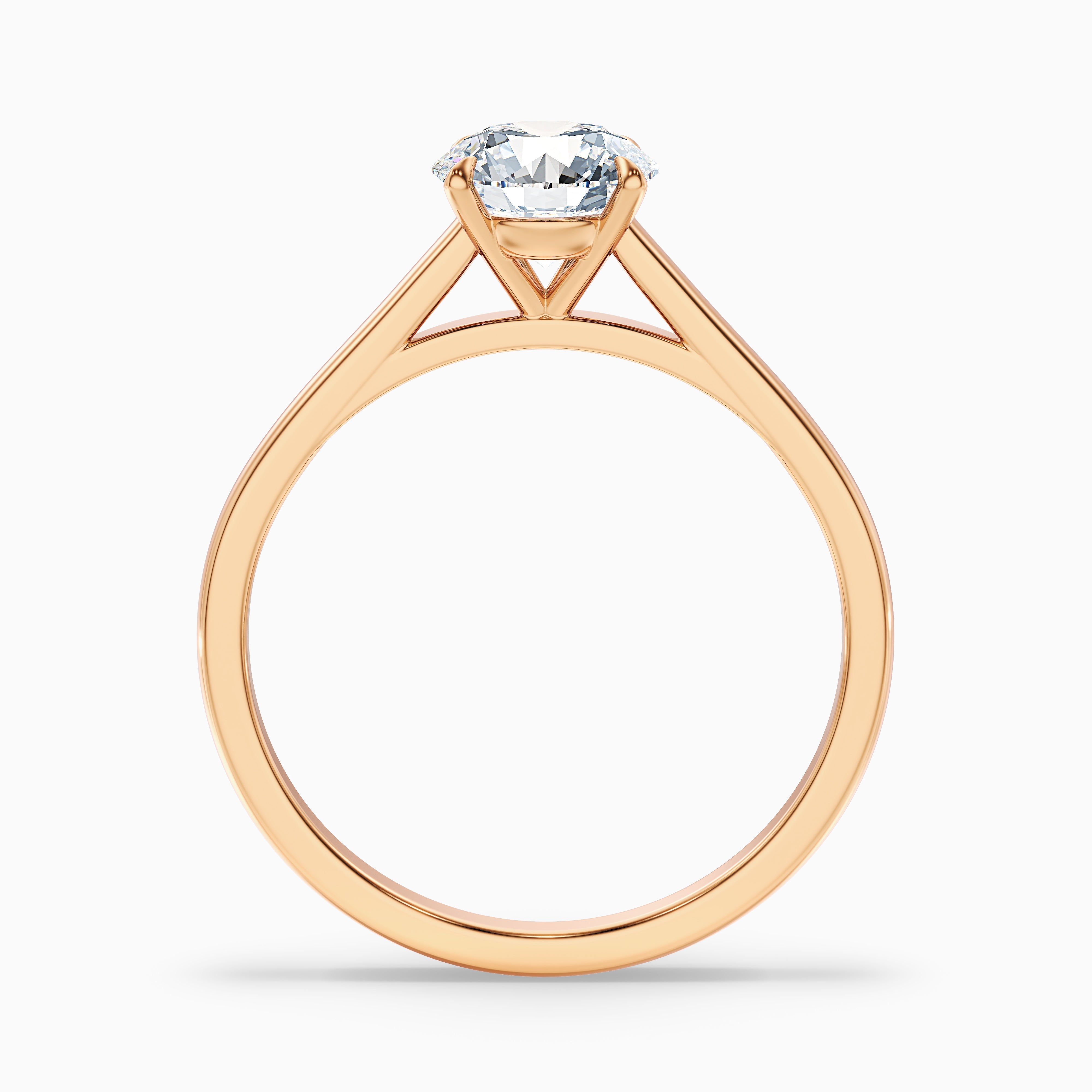Anika 4.5 Carat Round Cut Solitaire Lab Grown Diamond Ring in 10k Rose Gold