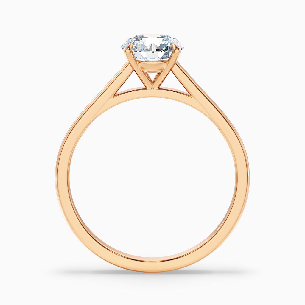 Nia 5 Carat Round Cut Solitaire Moissanite Engagement Ring in 10k White Gold