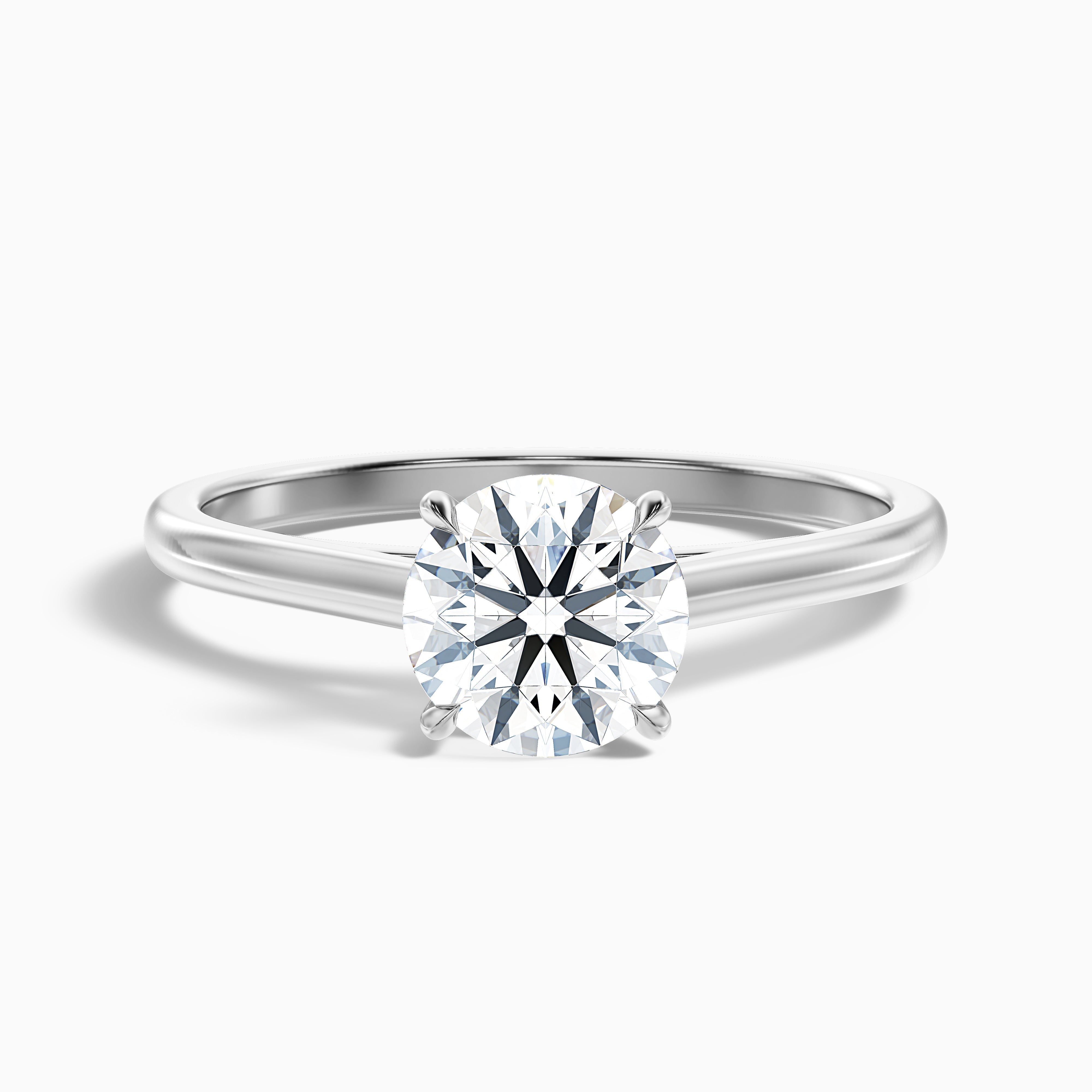 Anika 1.5 Carat Round Cut Solitaire Lab Grown Diamond Ring in 14k Rose Gold