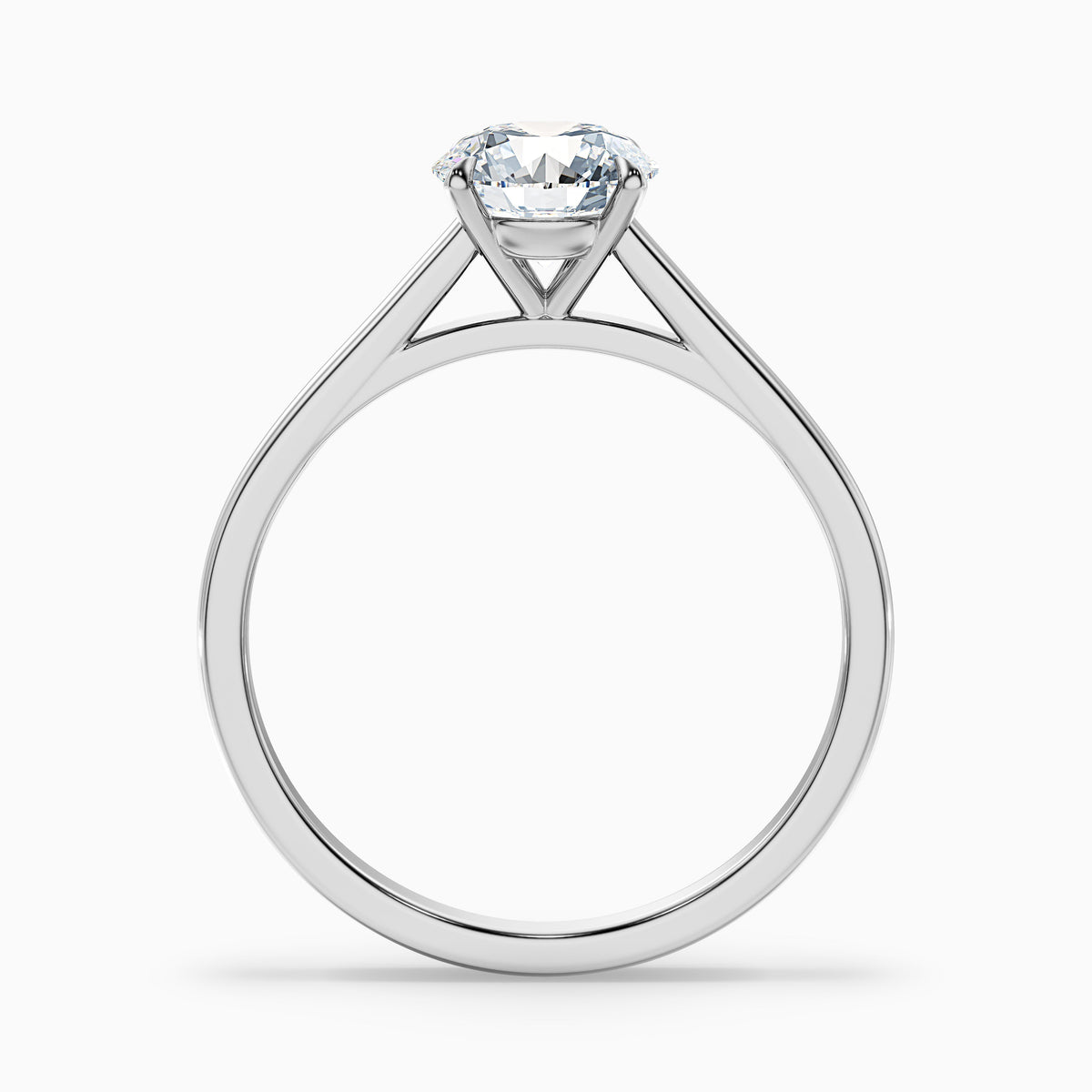 Nia 4.5 Carat Round Cut Solitaire Moissanite Engagement Ring in 18k Rose Gold