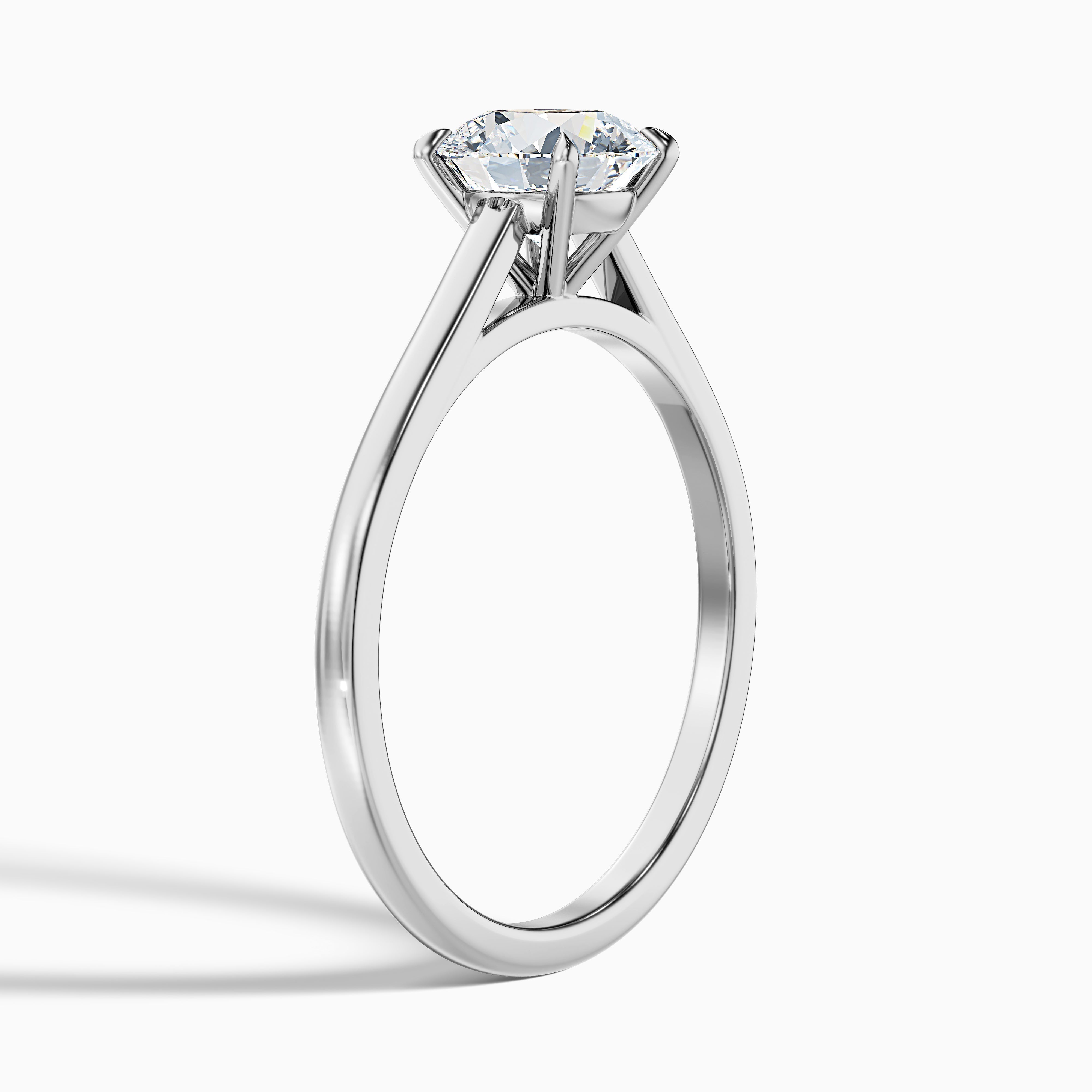 Anika 2 Carat Round Cut Solitaire Lab Grown Diamond Ring in Platinum