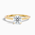 Anika 2 Carat Round Cut Solitaire Lab Grown Diamond Ring in 18k Yellow Gold
