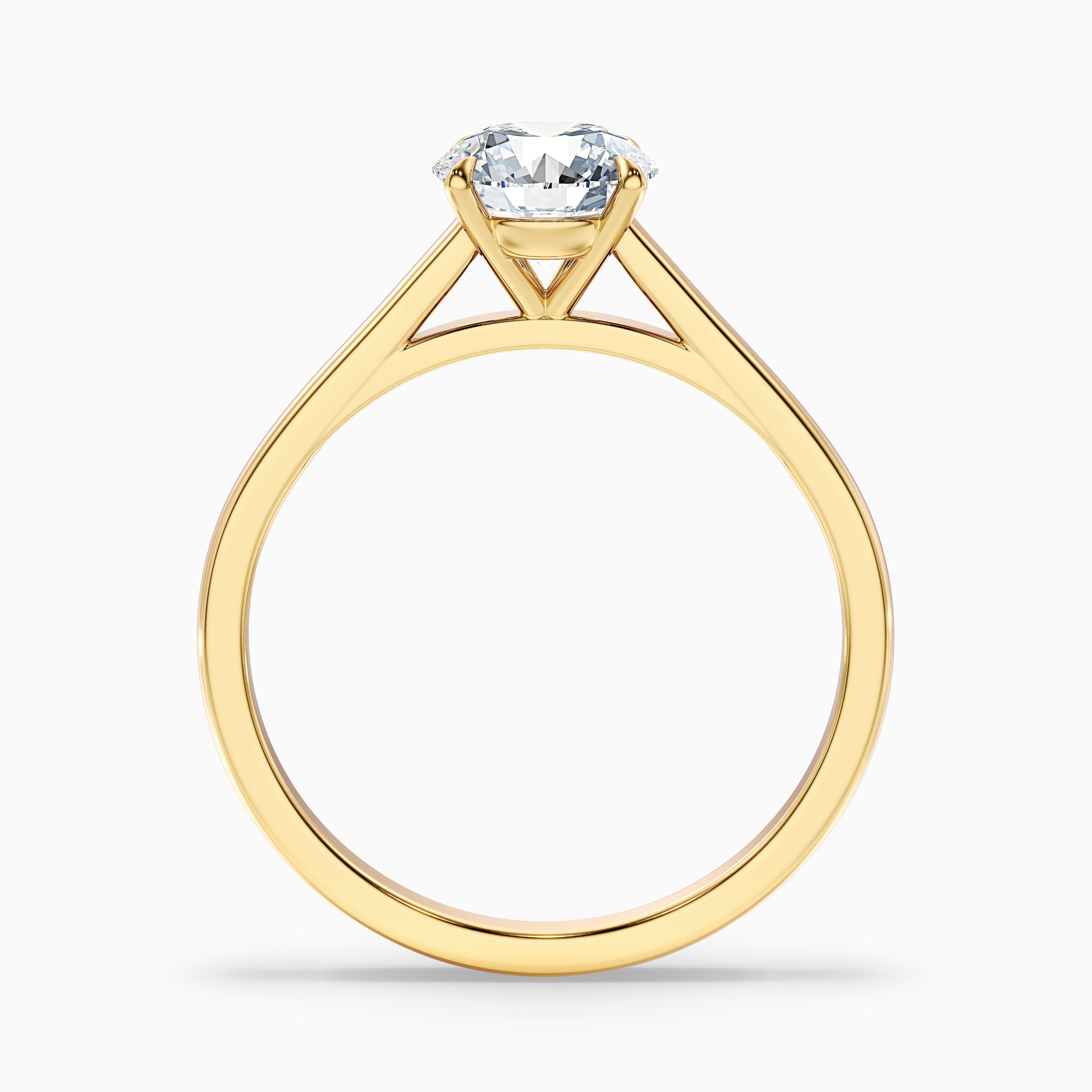 Nia 2 Carat Round Cut Solitaire Moissanite Engagement Ring in 14k White Gold