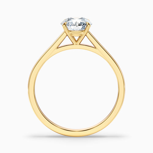 Anika 2 Carat Round Cut Solitaire Lab Grown Diamond Ring in 10k Yellow Gold