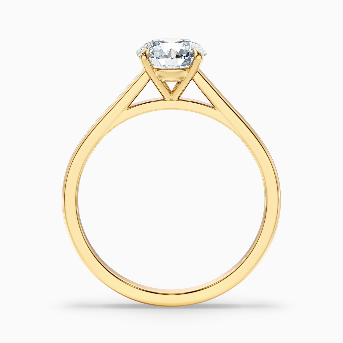 Nia 2 Carat Round Cut Solitaire Moissanite Engagement Ring in 10k White Gold