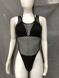 Hollow Out Cutout Mesh Hole See through Sexy Siamese Bikini Two Piece Set Bella Mia