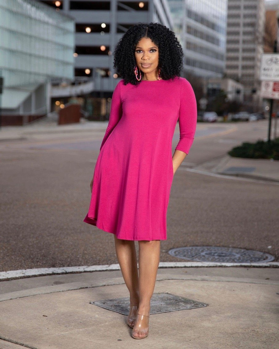 Women Clothing Dress Long Sleeve T-shirt Mid Solid Color Basic Summer Autumn