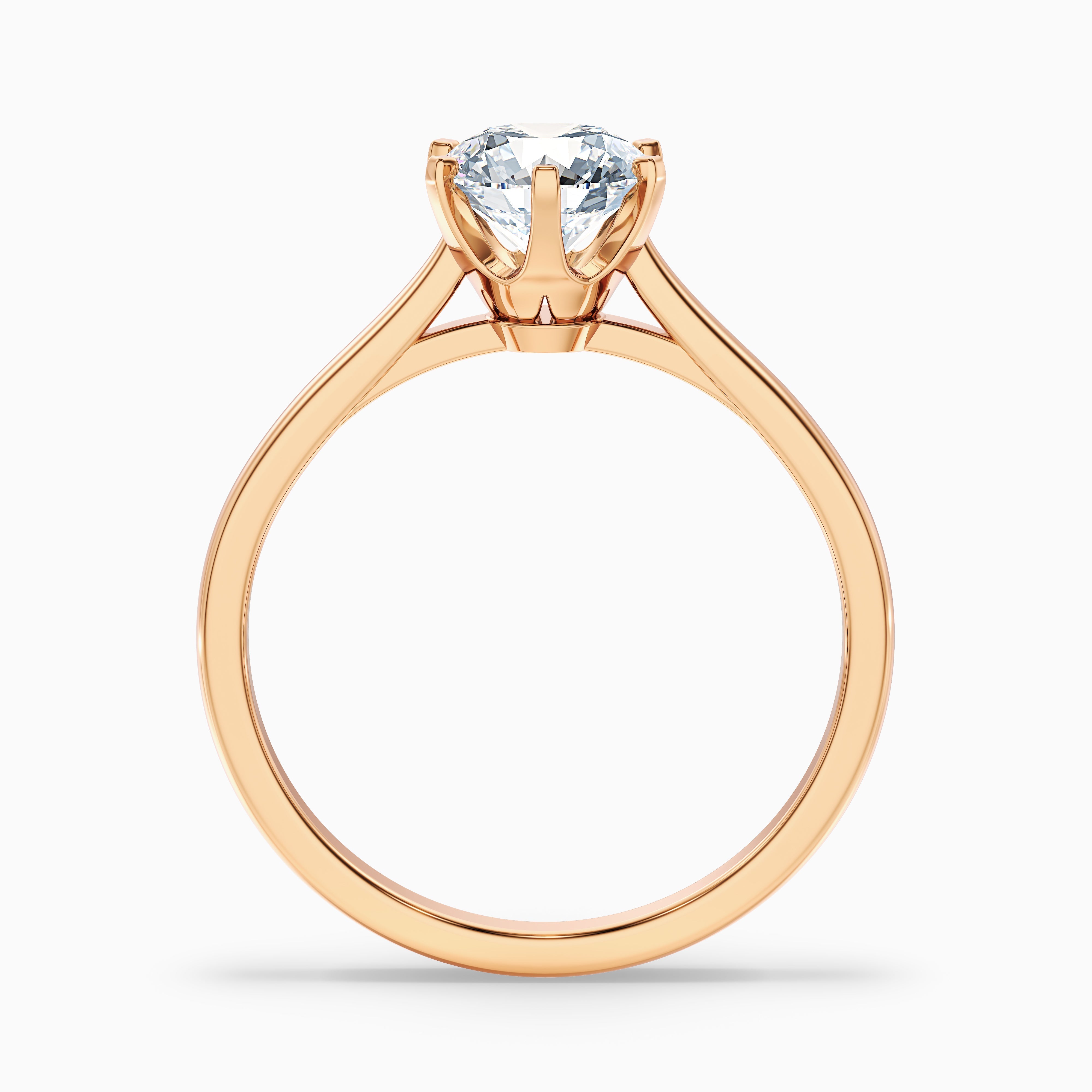 Amy 1.5 Carat Round Solitaire Lab Grown Diamond Ring in 18k White Gold
