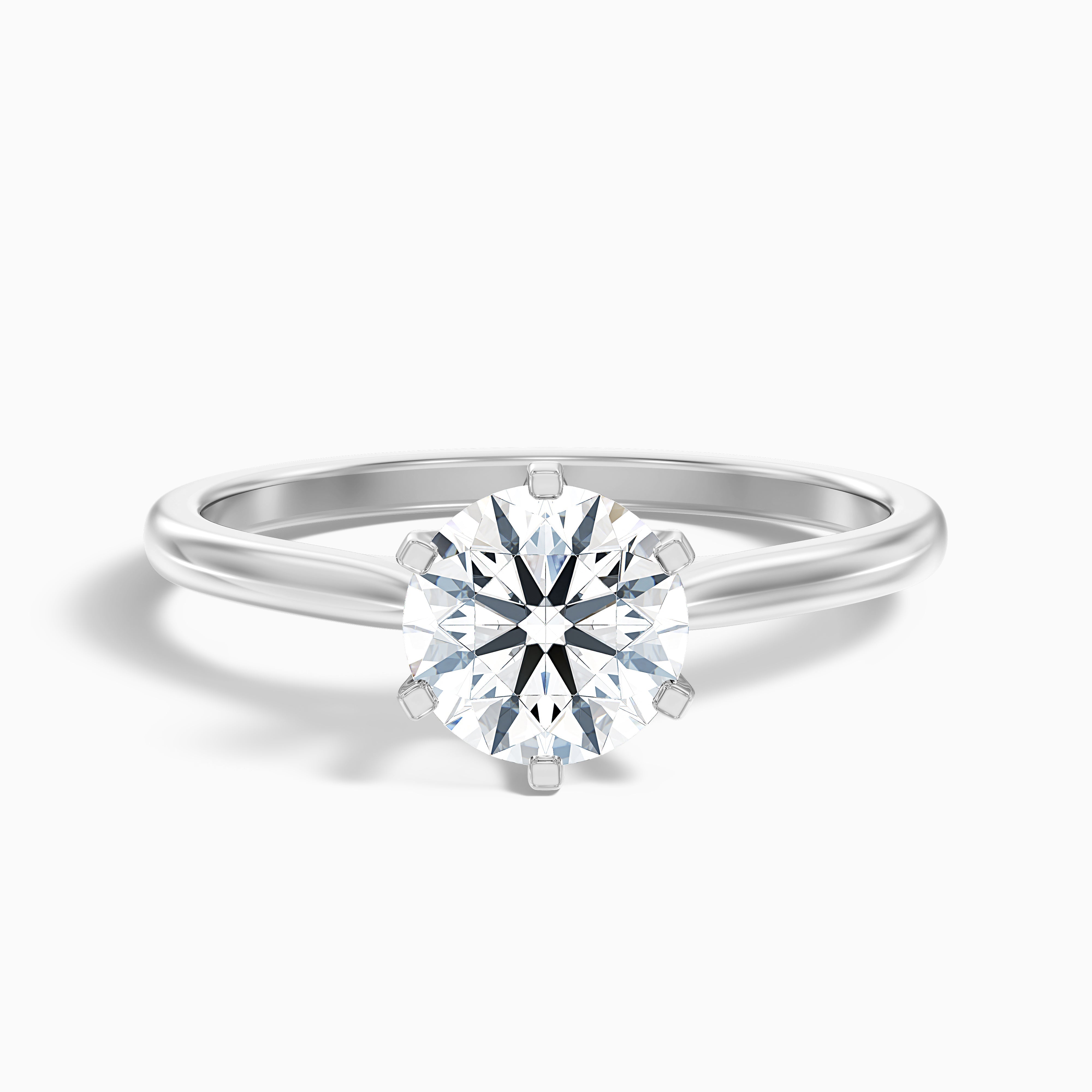 Amy 1 Carat Round Solitaire Lab Grown Diamond Ring in 10k Rose Gold