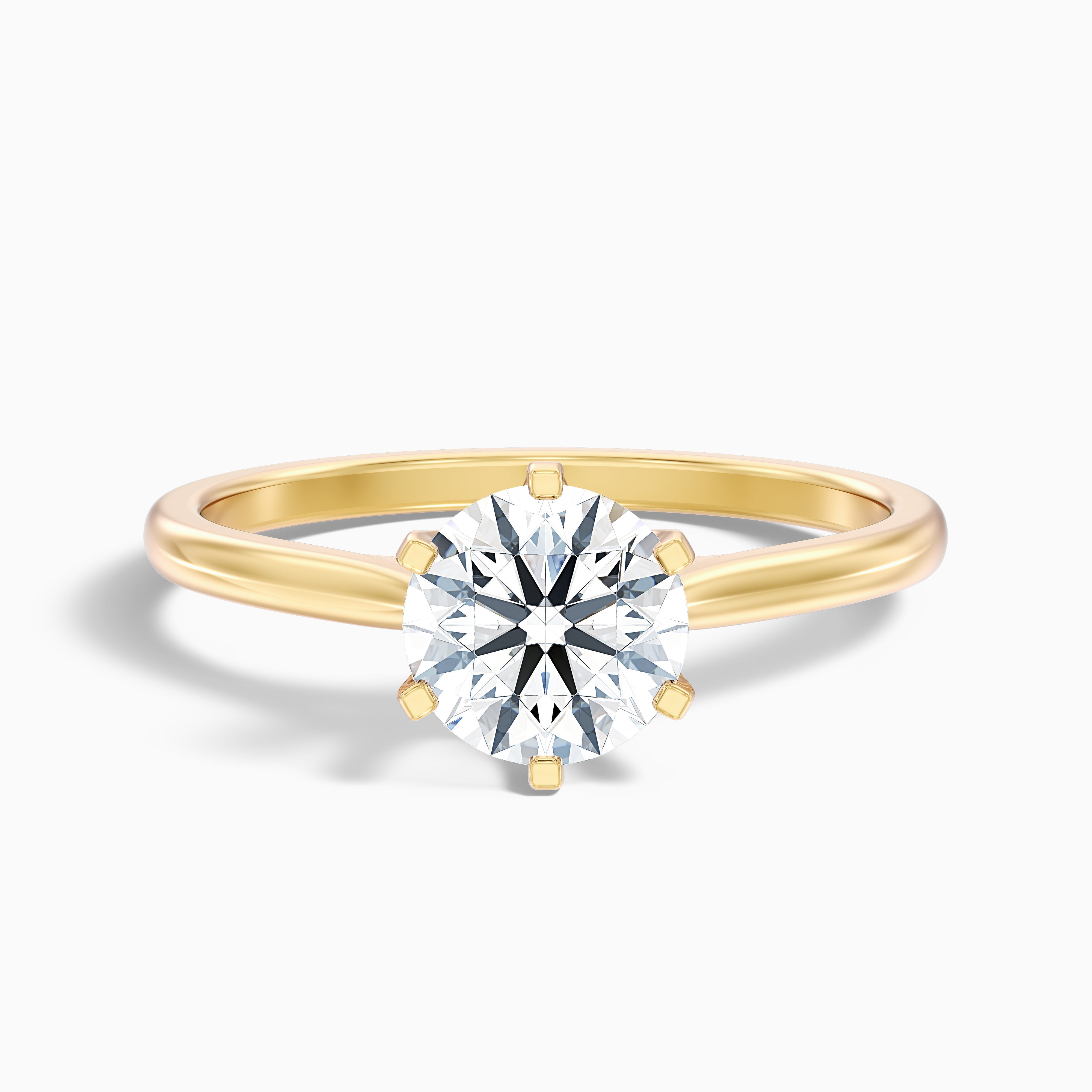 Amy 2 Carat Round Solitaire Lab Grown Diamond Ring in 10k Rose Gold