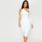 Autumn Winter Sexy One-Shoulder Tight Bodysuit Street Milk Silk Bottoming Top Women Bella Mia