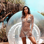 Summer Beach Cover up Bikini Strap Vest Dress Hand Crocheting Sun Protection Clothing for Women Bella Mia