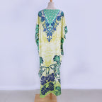 Rayon Positioning Printing Bikini Cover Up Robe Vacation Beach Dress Swimsuit Blouse Women Bella Mia