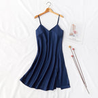 Silky Elegant Night Dress Slips Multicolors - Short SelenaHuanStudio