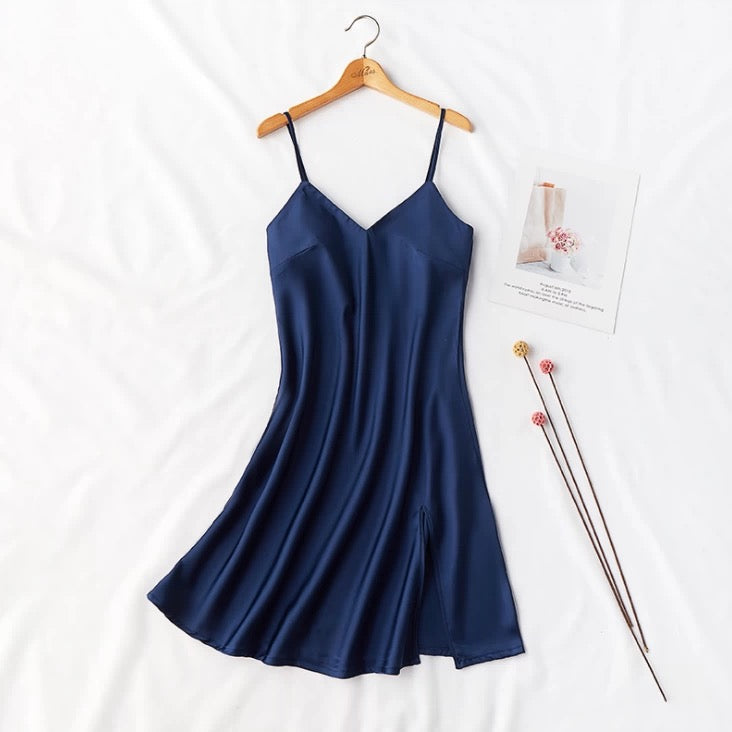 Silky Elegant Night Dress Slips Multicolors - Short SelenaHuanStudio