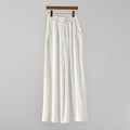 Spring Summer Cotton Linen Women Artistic Stone Washed Women Yoga Pants Linen Casual Wide Leg Pants Bella Mia
