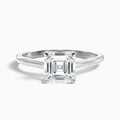 Ada 5.5 Carat Asscher Cut Solitaire Moissanite Engagement Ring in 18k White Gold