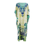 Rayon Positioning Printing Bikini Cover Up Robe Vacation Beach Dress Swimsuit Blouse Women Bella Mia