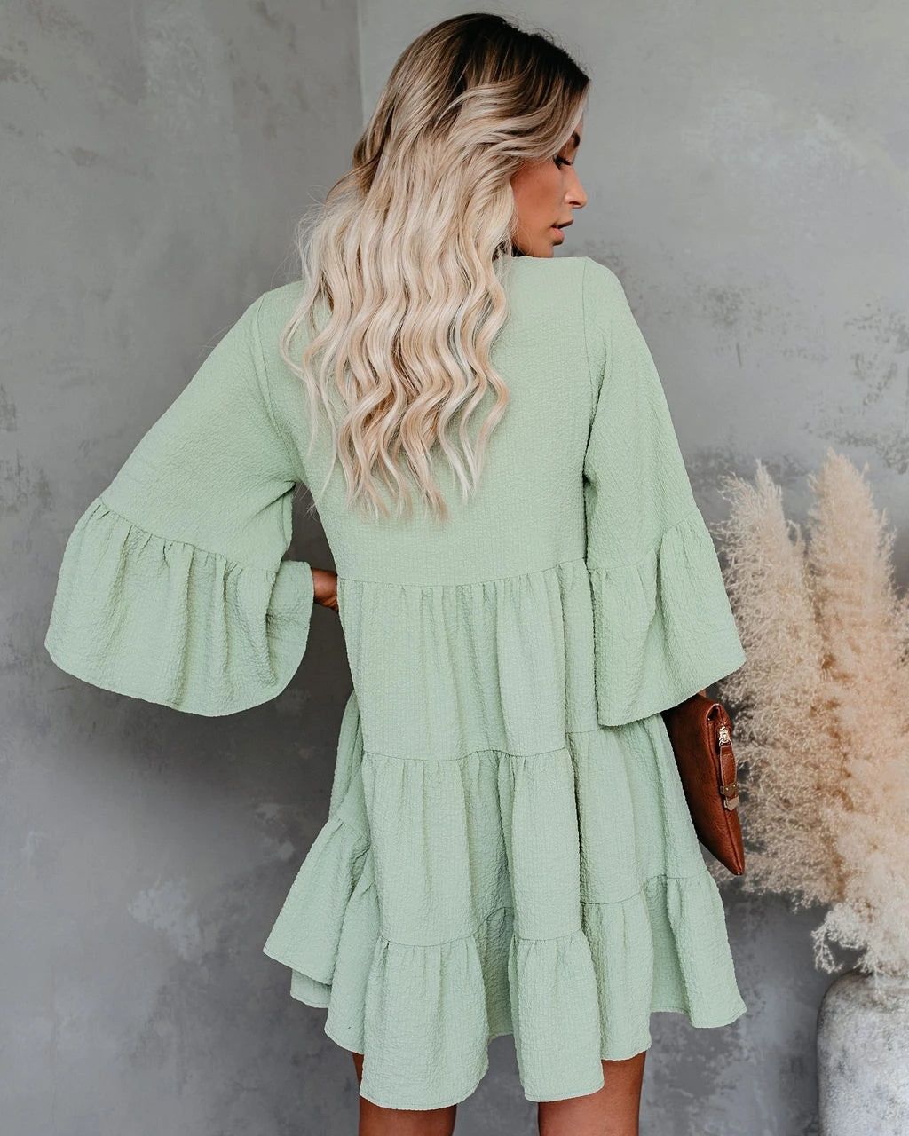 Women Summer New Lace Tassel Lace Patchwork Ruffled Dress