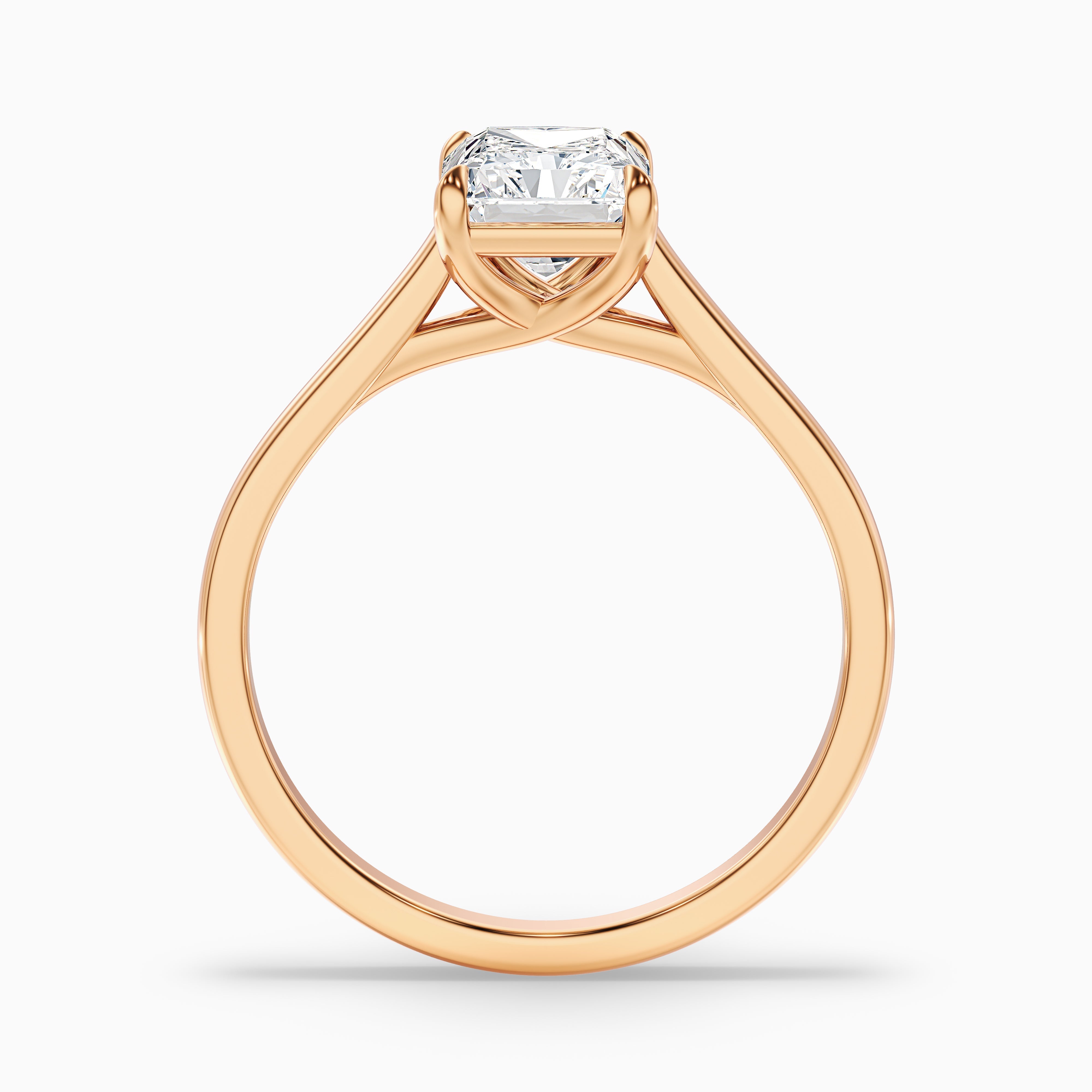 Daisy 1 Carat Radiant Cut Solitaire Lab Grown Diamond Ring in 18k Rose Gold