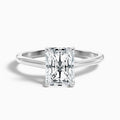 Alia 1.5 Carat Radiant Cut Solitaire Moissanite Engagement Ring in Platinum