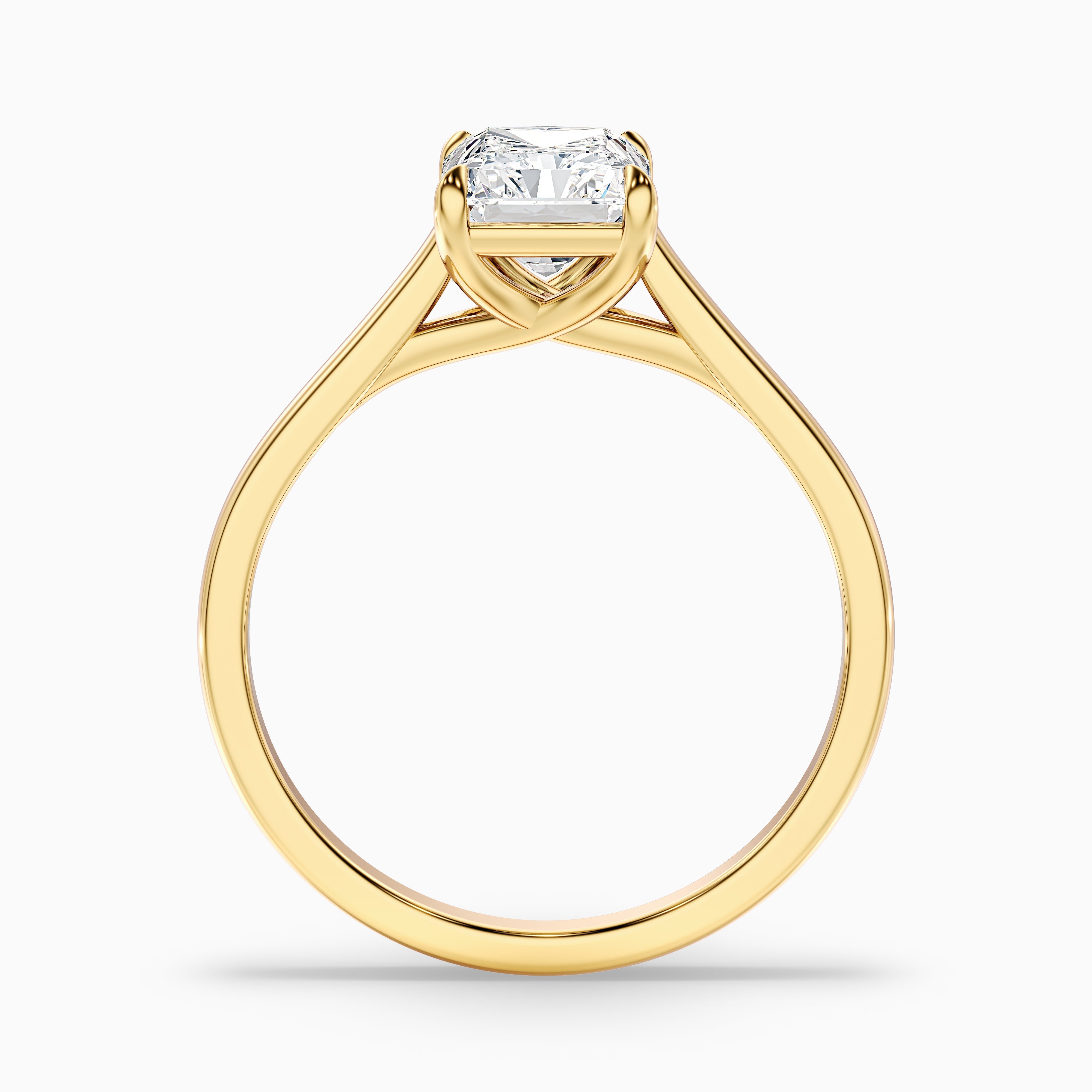 Alia 4.5 Carat Radiant Cut Solitaire Moissanite Engagement Ring in 14k Rose Gold