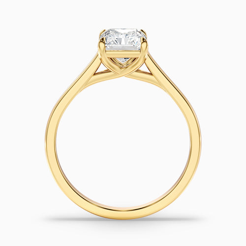 Alia 3.5 Carat Radiant Cut Solitaire Moissanite Engagement Ring in 10k Yellow Gold
