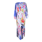 Rayon Printed Mid Length Beach Sun Protection Cardigan Beach Cover Up Swimsuit Outwear Shawl Bella Mia