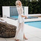 Lace Sun Protective Clothing Women Beach Jacket Bikini Swimsuit Blouse Outer Wear Cardigan Bella Mia