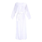 Crepe Cloth Belt Beach Jacket Sun Protection Clothing Cardigan Vacation Beach Cover Up Swimsuit Outwear Bella Mia