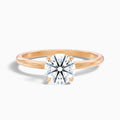 Diana 4.5 Carat Round Solitaire Lab Grown Diamond Ring in 14k Rose Gold