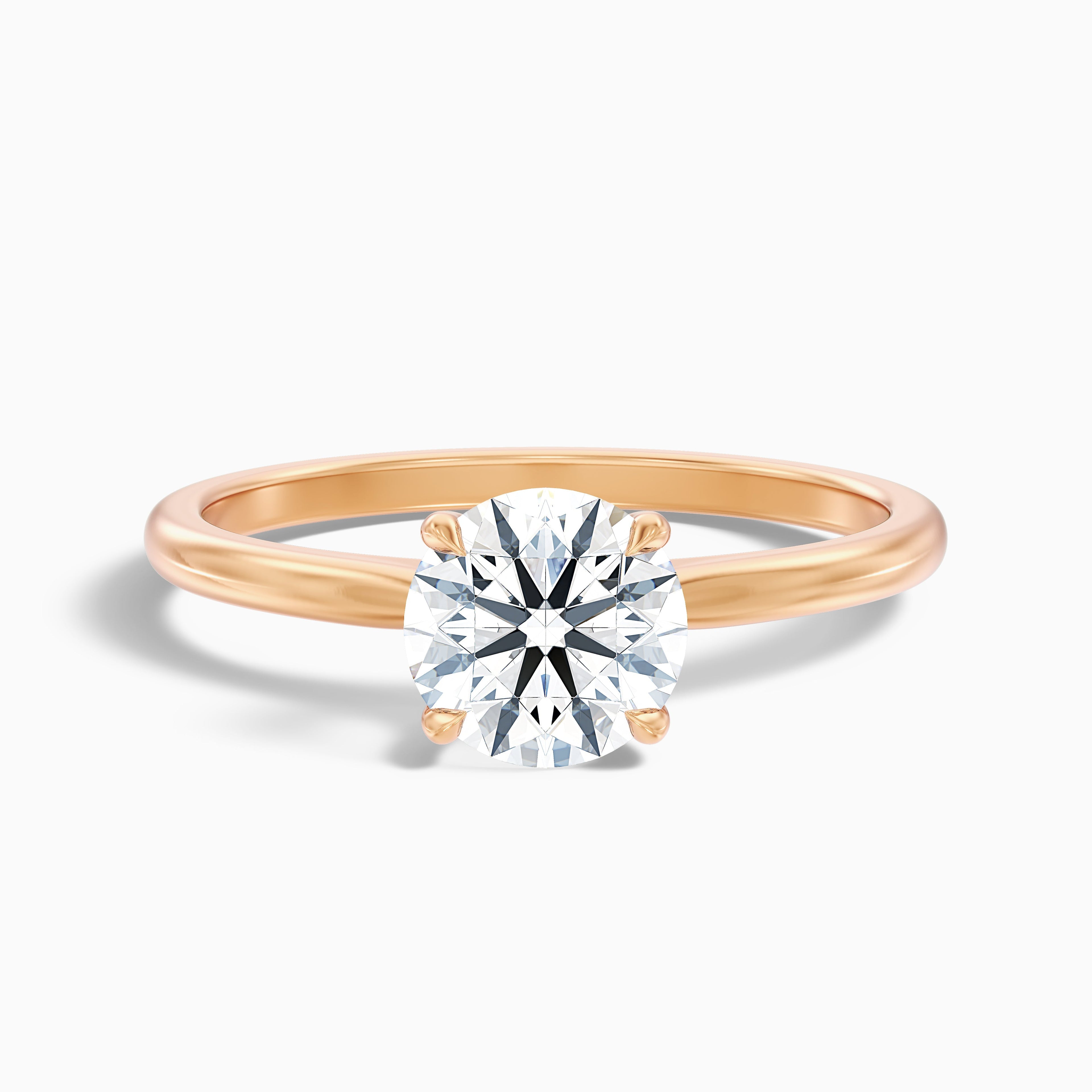 Zoey 5 Carat Round Solitaire Moissanite Engagement Ring in 10k Yellow Gold
