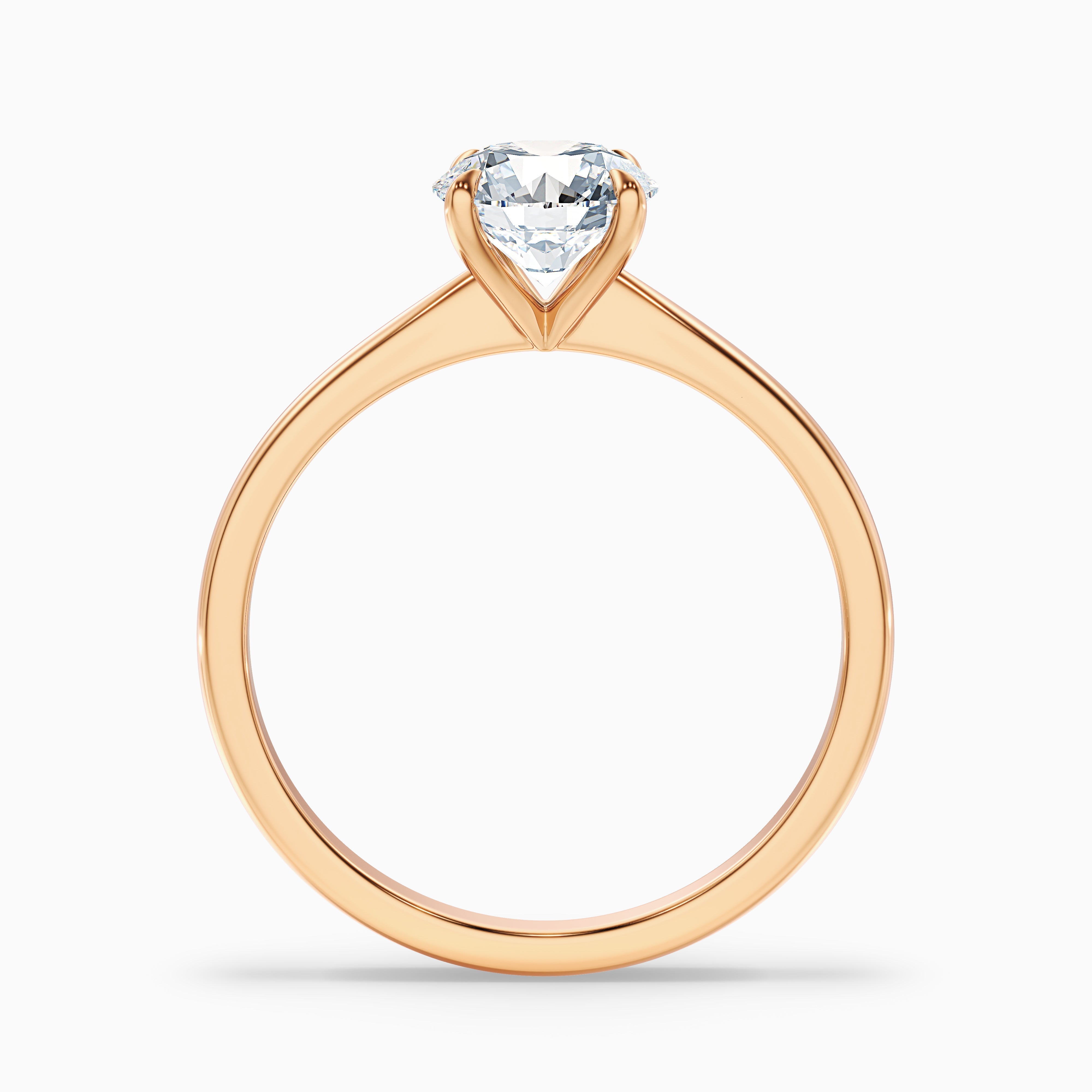 Zoey 3.5 Carat Round Solitaire Moissanite Engagement Ring in 14k White Gold