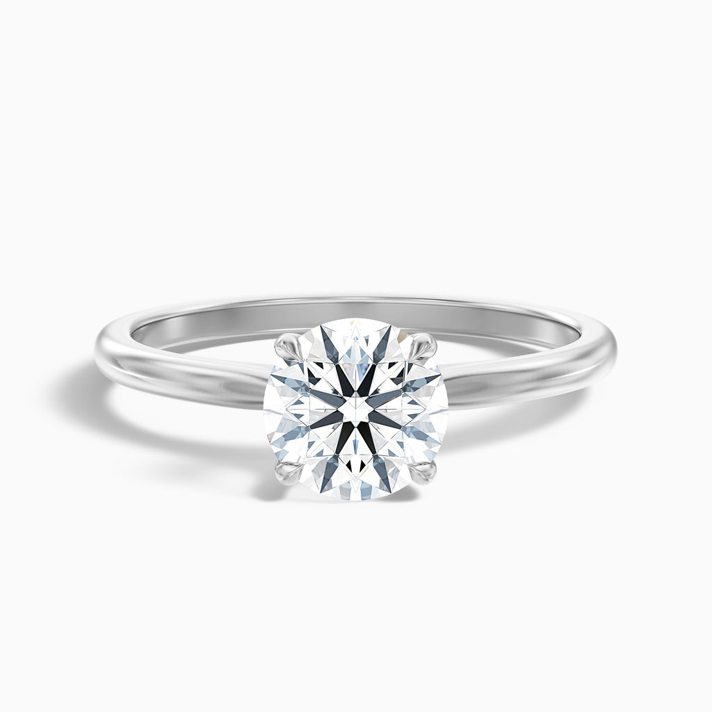 Diana 2.5 Carat Round Solitaire Lab Grown Diamond Ring in 18k White Gold