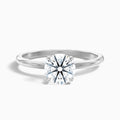 Diana 1.5 Carat Round Solitaire Lab Grown Diamond Ring in 18k White Gold