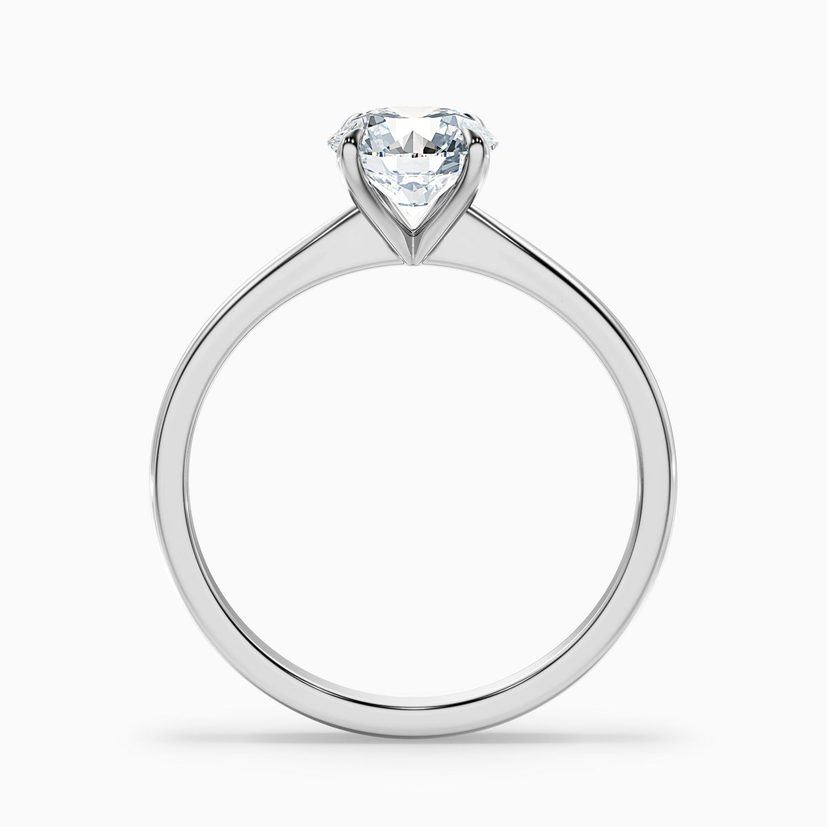 Zoey 1 Carat Round Solitaire Moissanite Engagement Ring in 10k Yellow Gold
