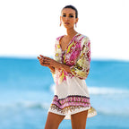 Serpentine Chiffon Beach Cover up Bikini Jacket Swimwear Cover up Bella Mia