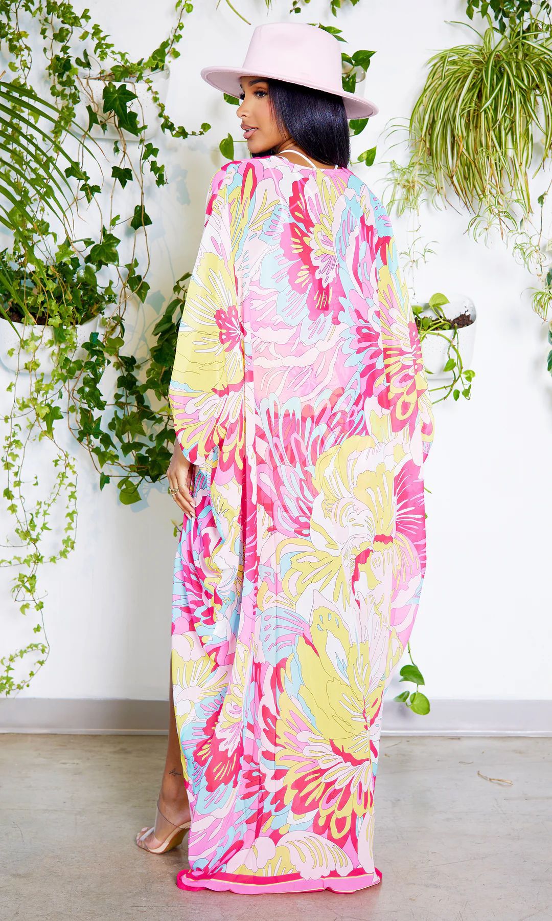 Chiffon Printed Blouse Shorts Suit Sun Protection One Sleeve Cardigan Beach Two Piece Set Women Bella Mia