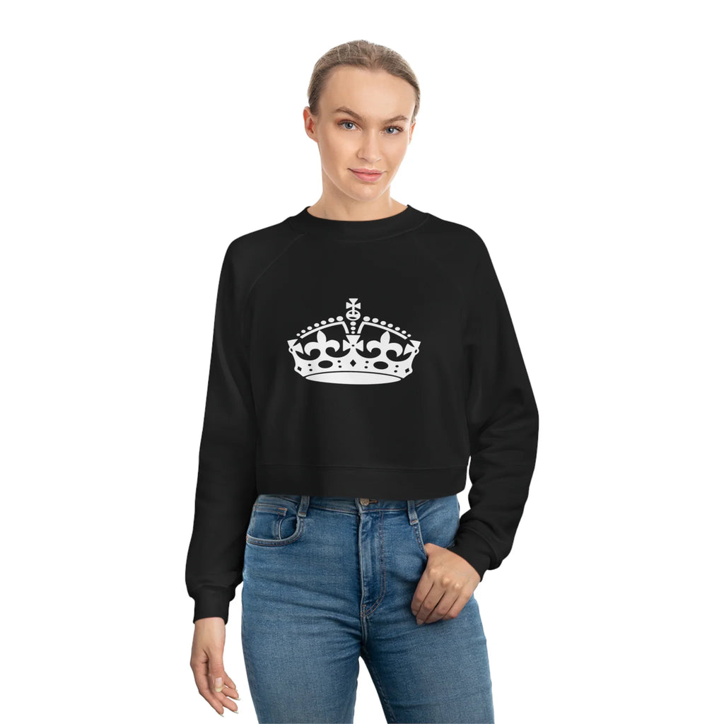 Women's Lux Cropped Fleece Pullover Printify