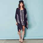 Printed Lace Ball Loose plus Size Bikini Swimsuit Blouse Beach Dress Women Overclothes Bella Mia