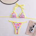 Swimwear Women Split Digital Printing Bikini Triangle Soft Bag Sexy Swimsuit Bella Mia