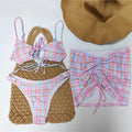 Swimwear Women Printed Three Piece Set Split Swimsuit Bikini Bella Mia