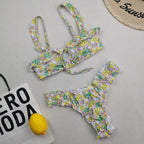 New Multi Color Printed Bikini Fresh Swimsuit Women Lace Split Swimsuit Bella Mia