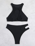 Solid Color Split Swimsuit Sexy Bikini Bella Mia